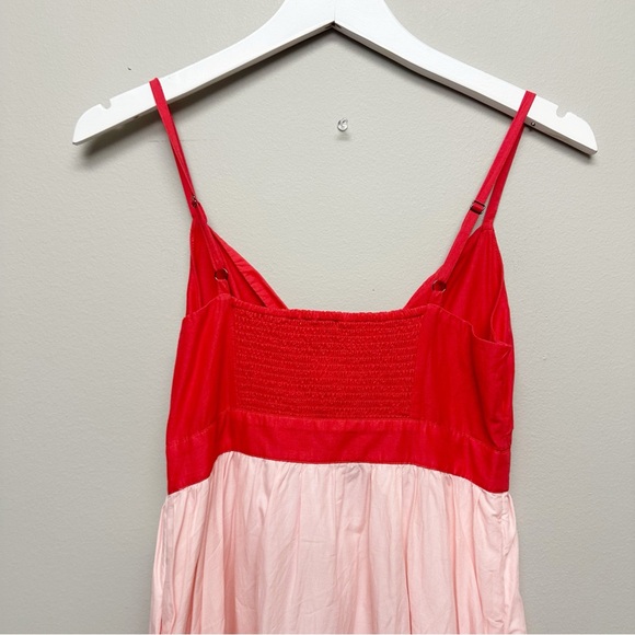 J. Crew Factory Color Block Tie Front Cutout Midi Dress Woman Size 0 XS $150 - Picture 7 of 10